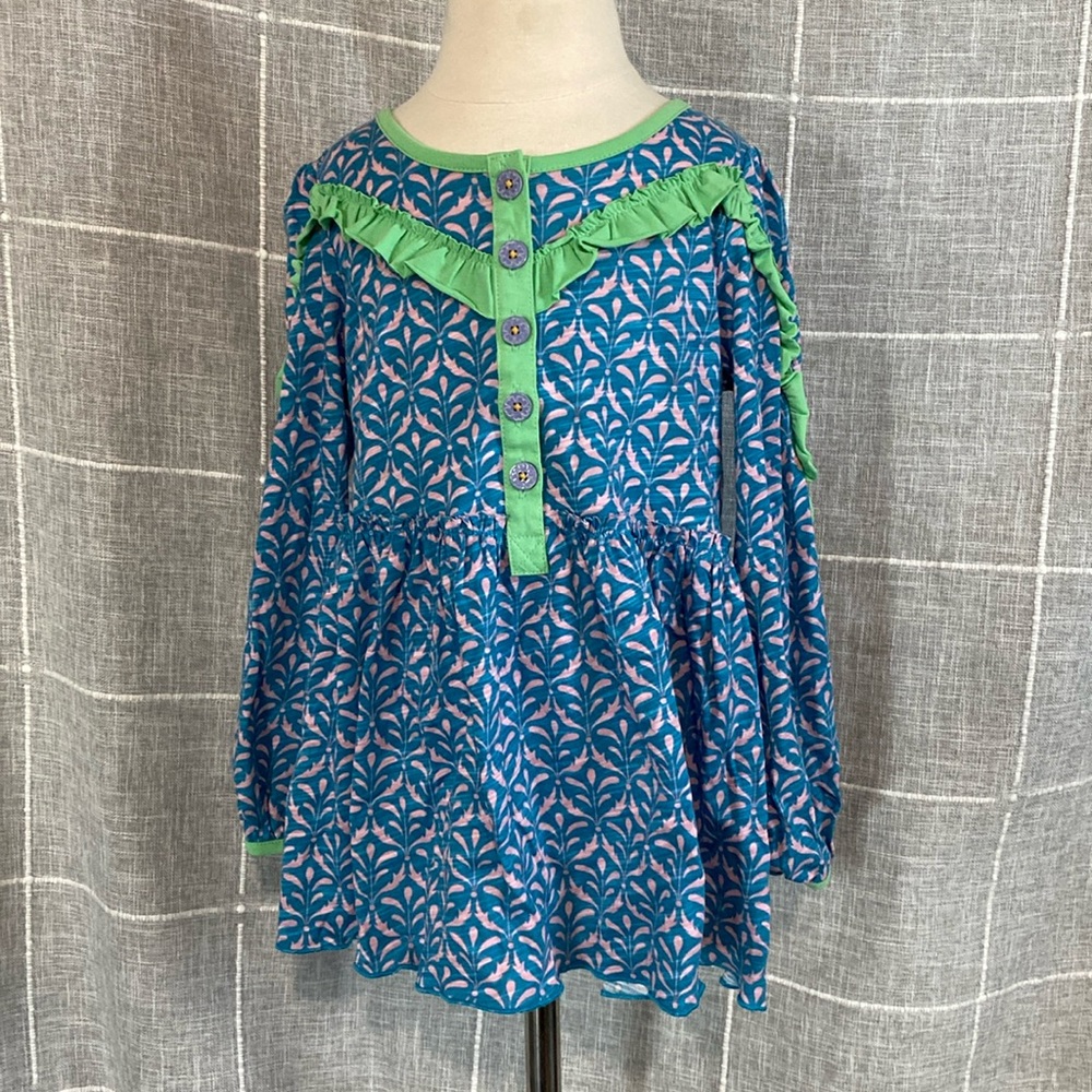 Matilda Jane blue green tunic top NWOT size 6